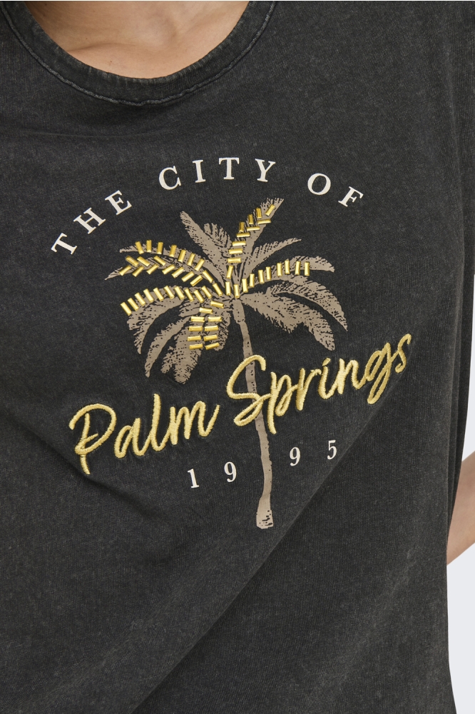 ONLLUCY LIFE REG S/S TOP JRS NOOS 15215721 BLACK/PALMIE